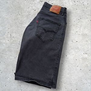 Levi’s 569 Loose Fit Cutoff Jean Shorts 32 Black Gray Denim Baggy Skate Y2K